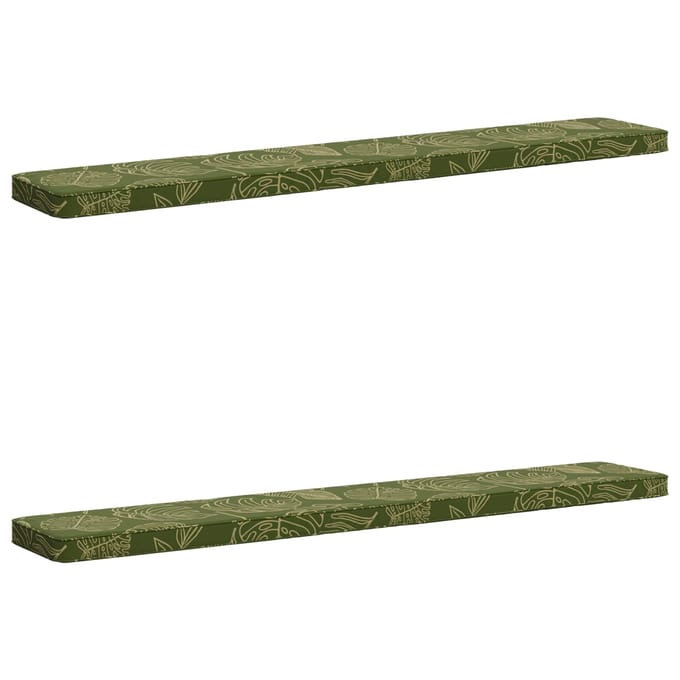 vidaXL - 2-delige - Bankkussens - VUGHT - 2 - pcs - 100% - Polyester - Blad - Design