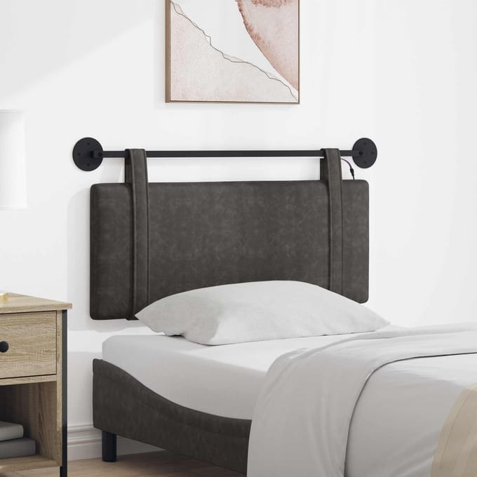 vidaXL - Hangend - hoofdbord - Zwart - Antiek - PU