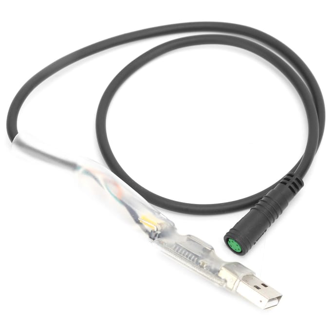 Elektrische fietsmotor USB-programmeerkabel voor BAFANG BBS01 BBS02 BBS03 BBSHD middenmotorkit black