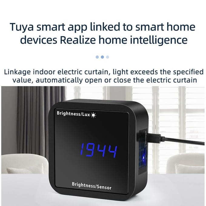 Tuya WIFI Intelligente lichtdetector Temperatuur- en vochtigheidssensor met LED-display Ondersteuning APP WiFi gray