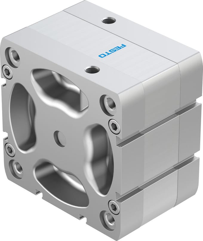 Festo Compacte Cilinder 100mm Boring 10mm Slag ISO 21287 Dubbelwerkend - 536384 - P2BQE