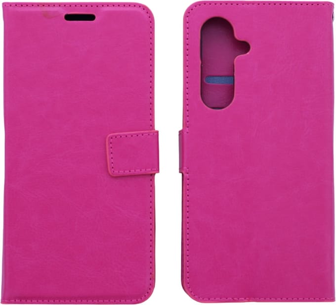 Bookcase Geschikt voor: Samsung Galaxy S24 Roze - portemonnee hoesje - ZT Accessoires