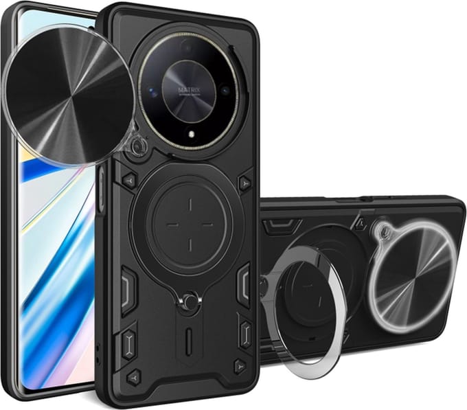 Hoesje geschikt voor HONOR Magic6 Lite - Techsuit CamGuard Pro Back Cover - Zwart