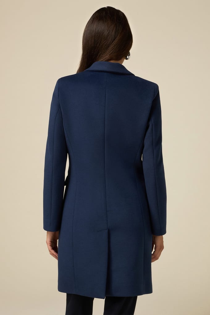 Oltre Single-breasted Coat With Pockets Blue Größe: 42 | Einreihige Mäntel Outlet | Damen | Blau