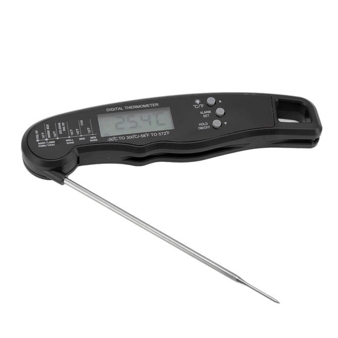 Vleesthermometer Multi-naald Multifunctioneel Waterdicht Direct Afleesbaar Voedsel Vleesthermometer voor zwart