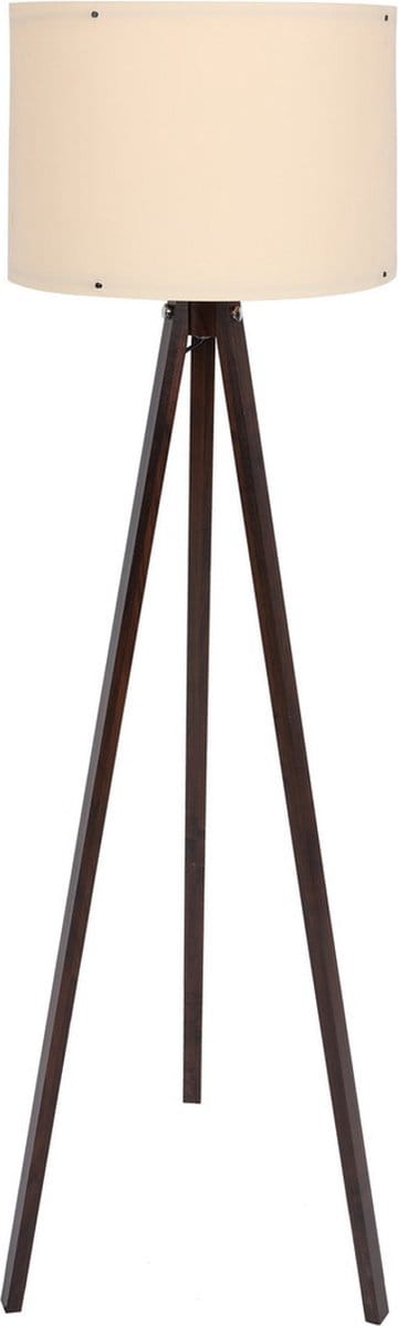 Asir - Vloerlamp - 145 cm - Scandinavisch Design - Crème en Okkernoot