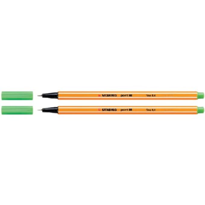STABILO point 88 - Fineliner 0,4 mm - Loofgroen - per stuk