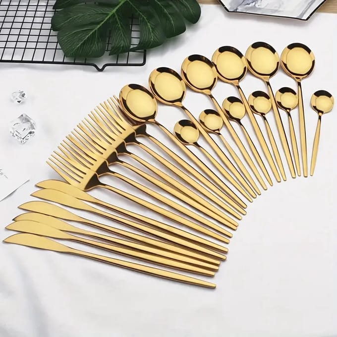 Homestar – Bestek Set 24-delig – Goud – RVS – 6 persoons