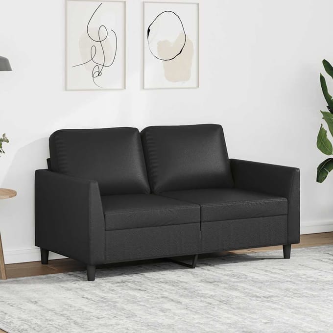 vidaXL - Tweezitsbank - 120 - cm - kunstleer - zwart