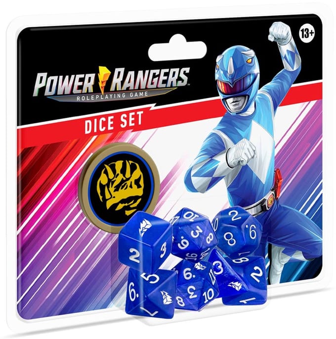 Power Rangers: RPG Dice Set Blue - Dobbelstenenset - Renegade Game Studios