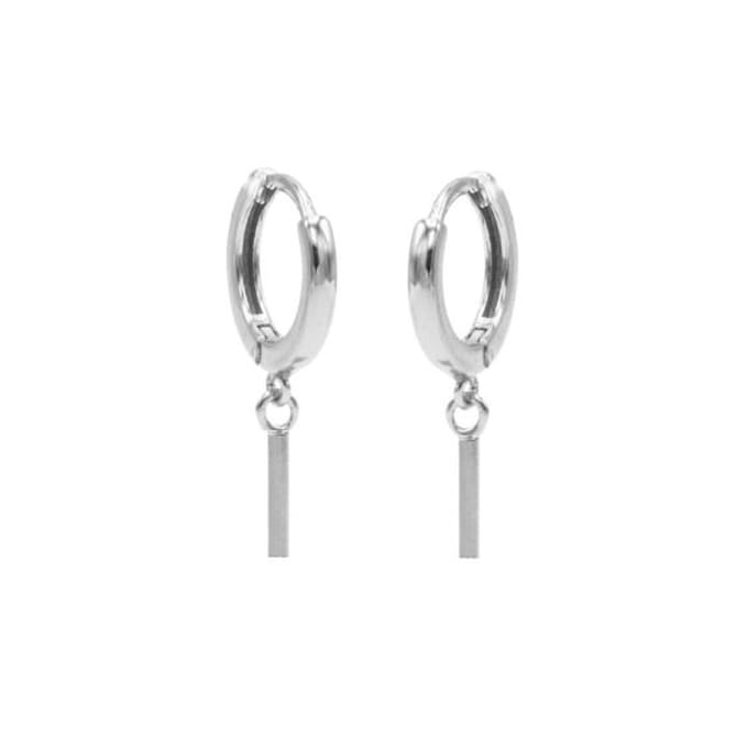 Karma hinged hoops symbool square tube zilver M1901HIN