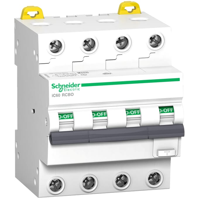 Schneider Electric Combination switch Acti 9 iC60 4P 32A 30mA B characteristic 6kA class A