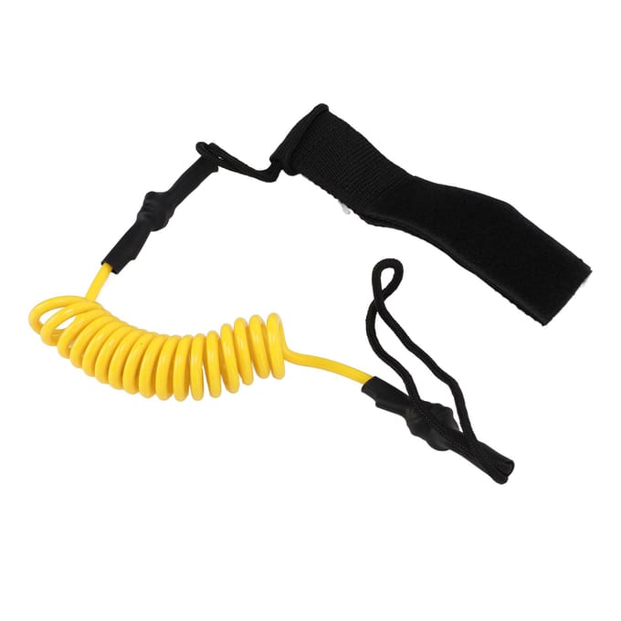 Corde de sécurité pour rame de kayak, robuste et réglable, accessoires anti-perte, jaune noir