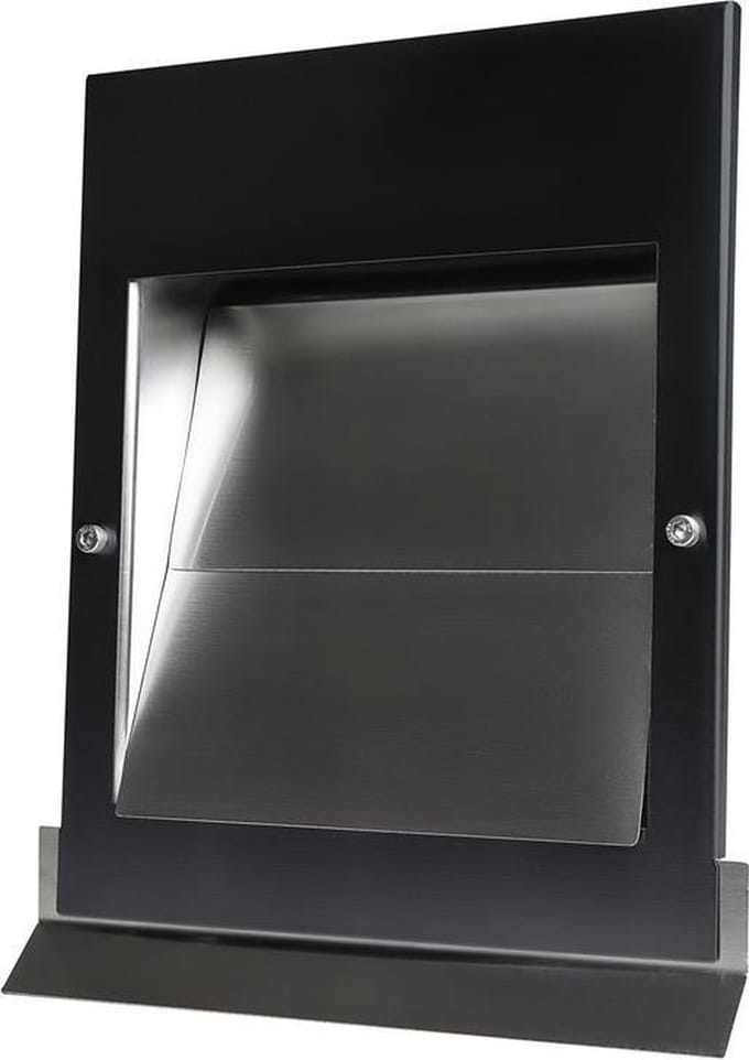 Weha overdrukrooster Sigma Ø150mm, rvs 304 Zwart met terugslagklep
