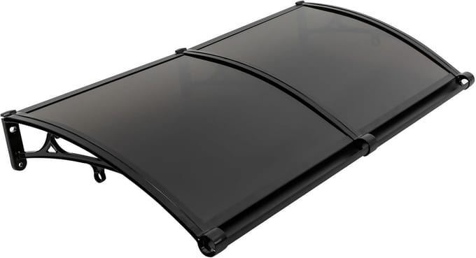 Regendak - Buitendak - Bescherming Deur - Met Afvoergoot - 120x60 cm - Zwart