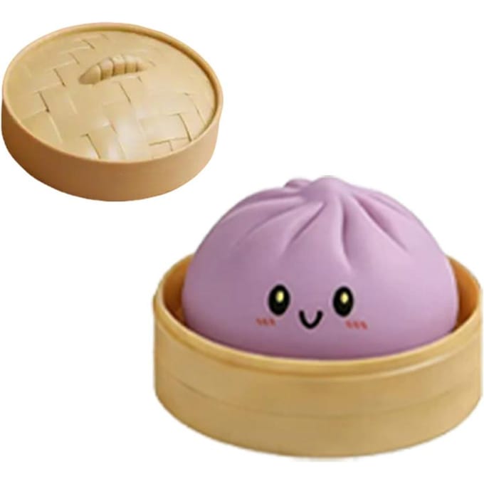 3 soorten Glitter Dumpling Glitter Dumpling Squishy met Doos Dumplings Sensorisch Knijpspeelgoed voor Stressverlichting