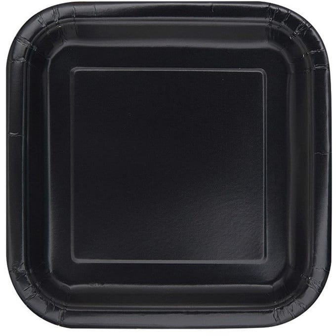 14 papieren borden Vera zwart 22,5cm