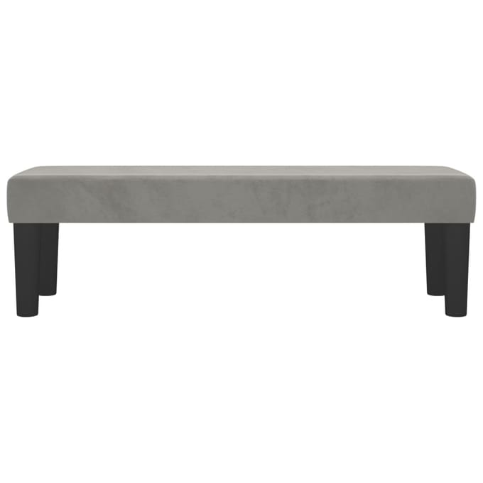 vidaXL - Bankje - 100x30x30 - cm - fluweel - lichtgrijs