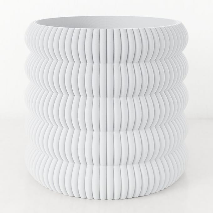 Fleuriek - Bloempot voor binnen - Witte plantenpot van bio plastic - Ø12 cm