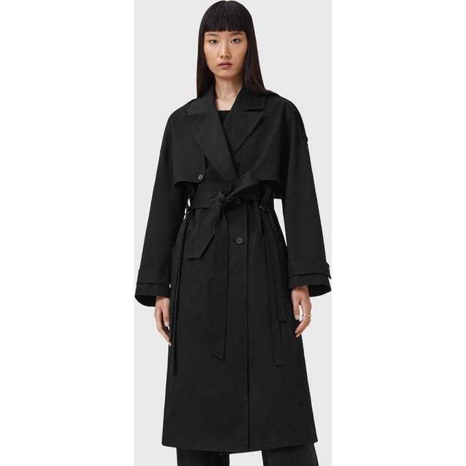 AllSaints Cadence Trench Black Taglia: 2 | Giacche Outlet | Donna | Nero
