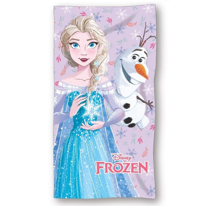 Frozen strandlaken - 140 x 70 cm. - Elsa en Olaf badhanddoek - sneldrogend