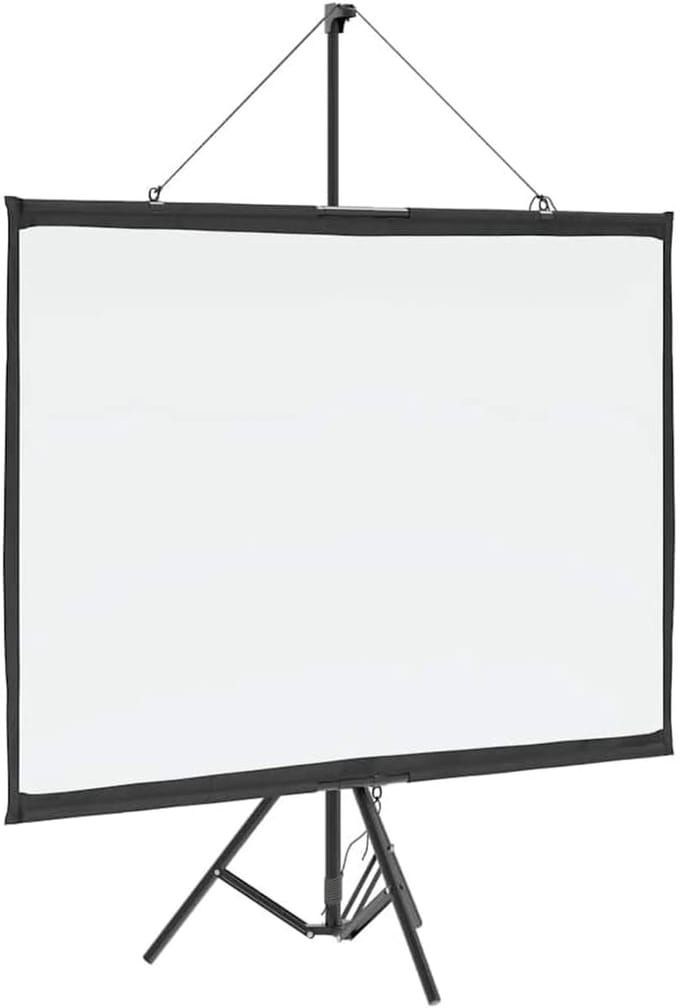 Projectiescherm Statief - Film Scherm - Thuisbioscoop Presentatie - Draagbaar Opvouwbaar - 72 Inch 4:3 - Wit