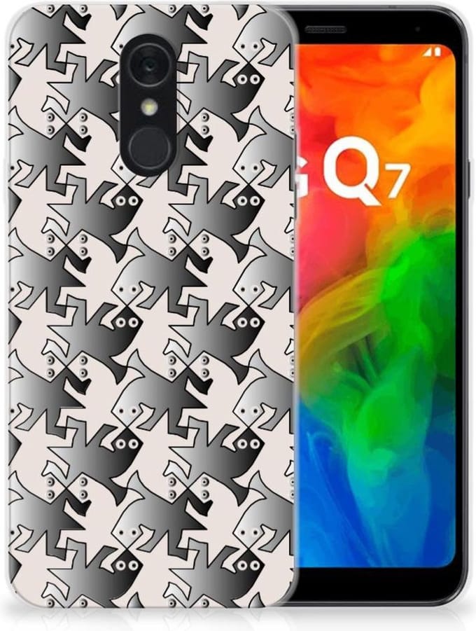 LG Q7 TPU Hoesje Salamander Grey