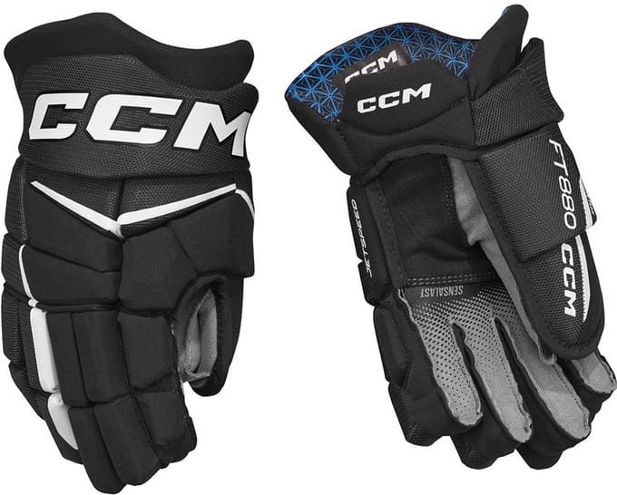 CCM - Jetspeed Ft880 Ijshockeyhandschoenen - Junior - Zwart/wit - 10