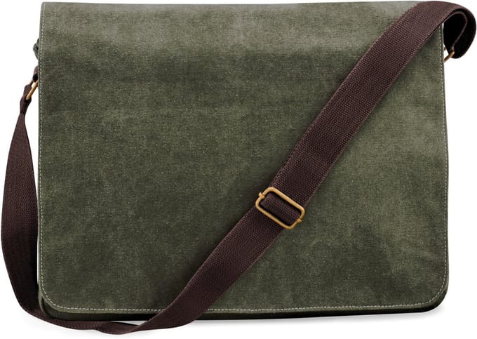 Quadra Vintage canvas schoudertas QD610 - Vintage Military Green - One size