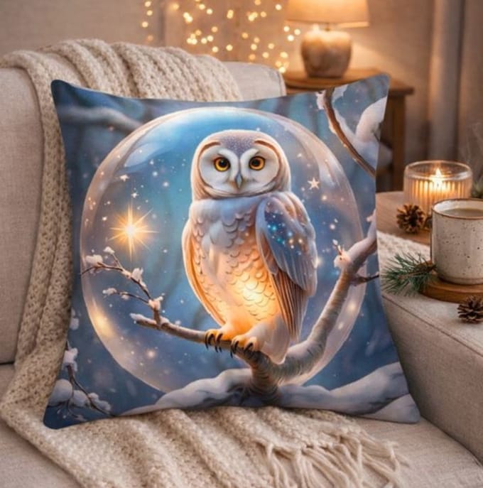 Winter Owl Collection Kussenhoes - 45x45 cm
