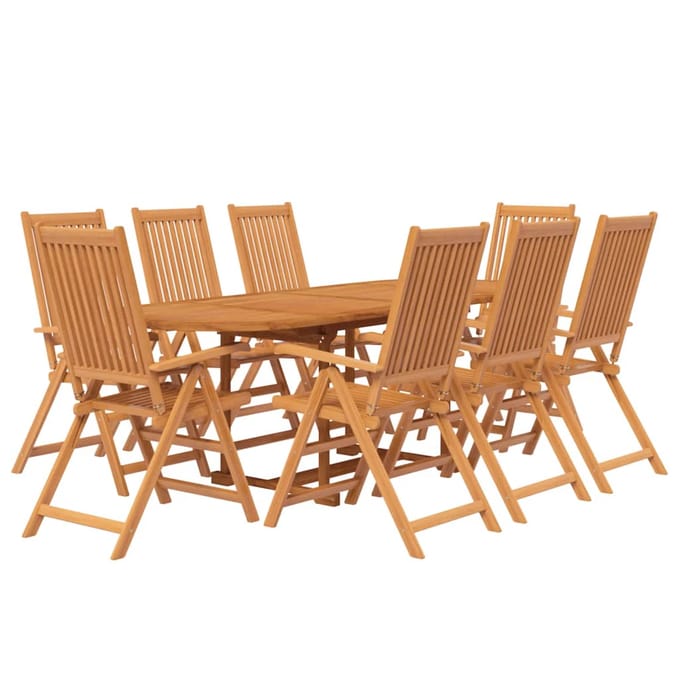 vidaXL - 9-delige - Tuinset - massief - acaciahout - 160-240 - cm