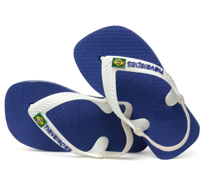 Havaianas Baby Brasil logo II Slippers - Blauw