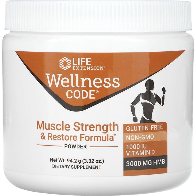 Life Extension - Wellness Code™ Muscle Strength And Restore Formula - 94,2 gram Poedervorm - 30 Dagdoseringen - Voedingssupplementen