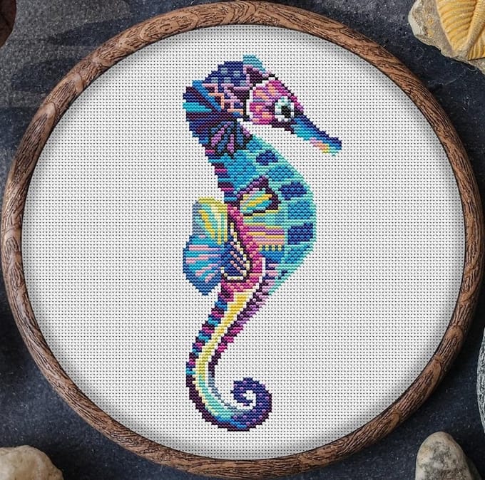 Borduurpakket Mandala Zeepaardje