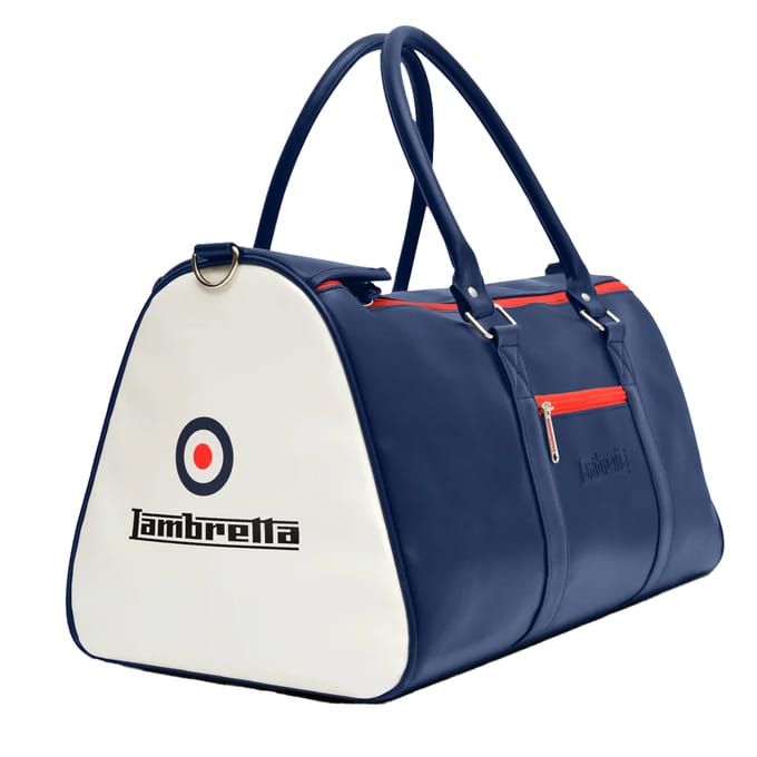 Lambretta Retro Sport Duffeltas (Marine / Wit)