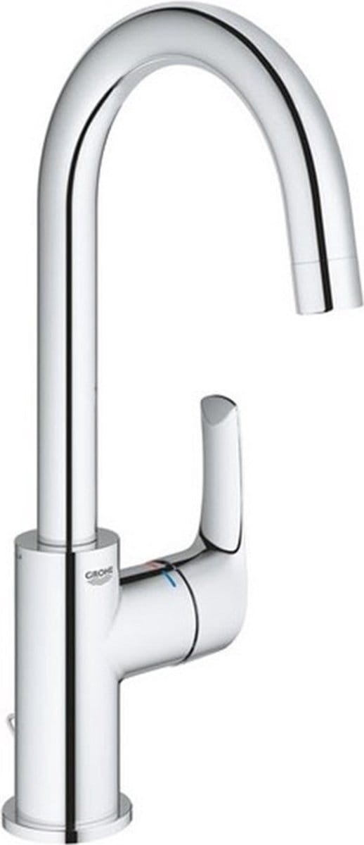 GROHE Eurosmart waterbesparende wastafelkraan l-size met ketting chroom