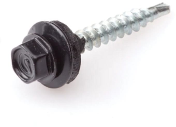 Dakpanplaatschroef - dakplaatschroef - 4,8 x 35 mm - zwart - 250 stuks