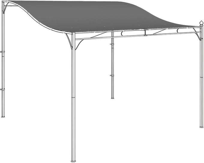 Pergola - 3 x 3 m - Prieel - Paviljoen - Terras - Weerbestendig - Met zonwering - Polyester