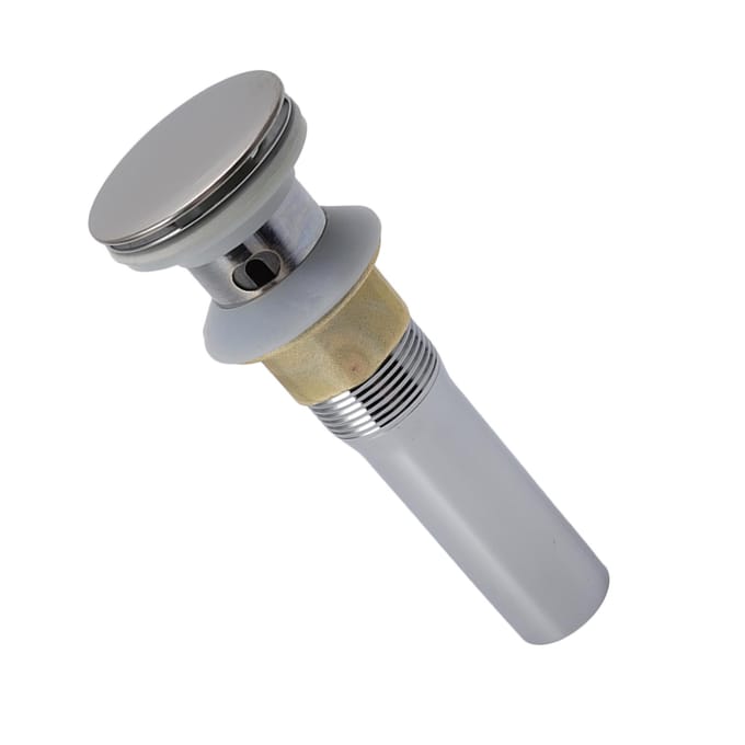 Kraan Spoelbak Pop-up Afvoerstop Druk Veertje Afvoer Galvaniseren Roestvrij Staal Wastafel Afvoer met Zeef gray