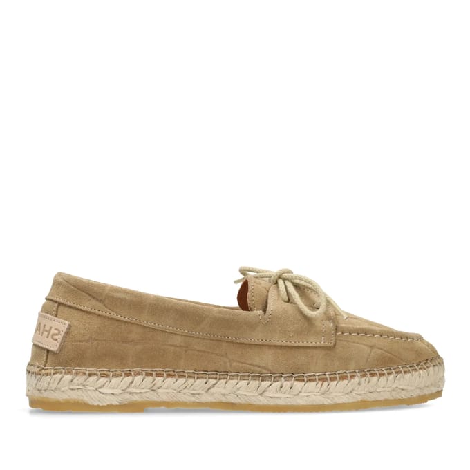 Shabbies Amsterdam - Elche Cruise Espadrille Suède Zand - Maat 38