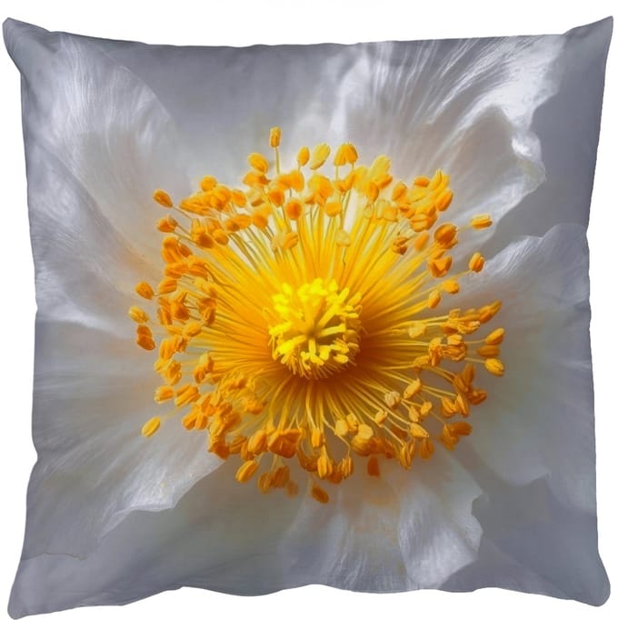 Sierkussens - Kussentjes Woonkamer - 40x40 cm - Wit - Bloem - Elegant