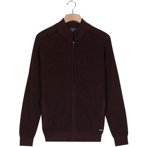 Baileys Vest Fullzip Allover Structure Deep Mauve / male