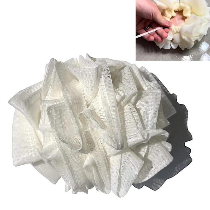 Bad Spons 2 in 1 Draagbare Gezichtsreiniging Douche Spons Net Spons voor Thuis gray