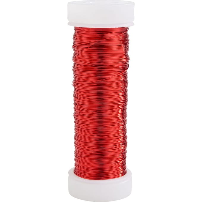 Koperdraad, Ø 0,30 mm, 50 m - Rood