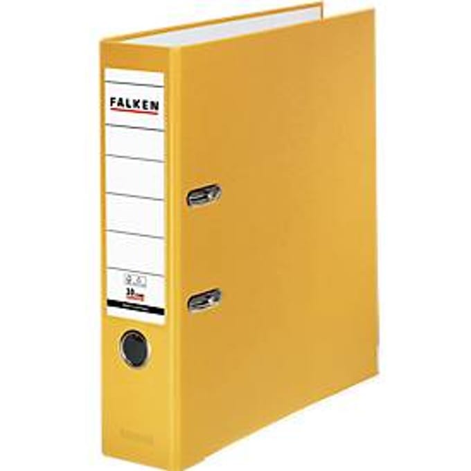 Falken PP color ordner, A4, rugbreedte 80 mm, 20 stuks, geel