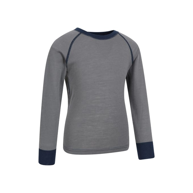 Mountain Warehouse Kinder/Kids Merino II Ronde Hals Base Layer Top (Grijs)