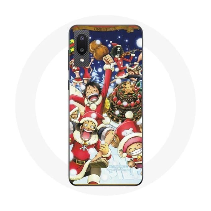 Coque pour Samsung Galaxy A02 One Piece Christmas Day Anime Manga