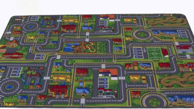 Stratenplan Verkeerskleed 140 x 200 cm