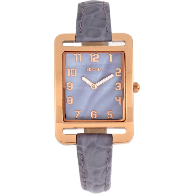 Bertha Marisol Zwitsers MOP horloge met leren band