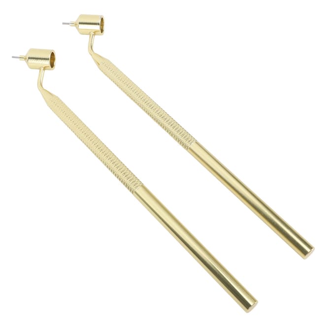 2 stuks 0,5 mm 0,7 mm Fluid Writer Verf Applicator Pen Skid Resistance Handvat Aluminium Bijwerken beige